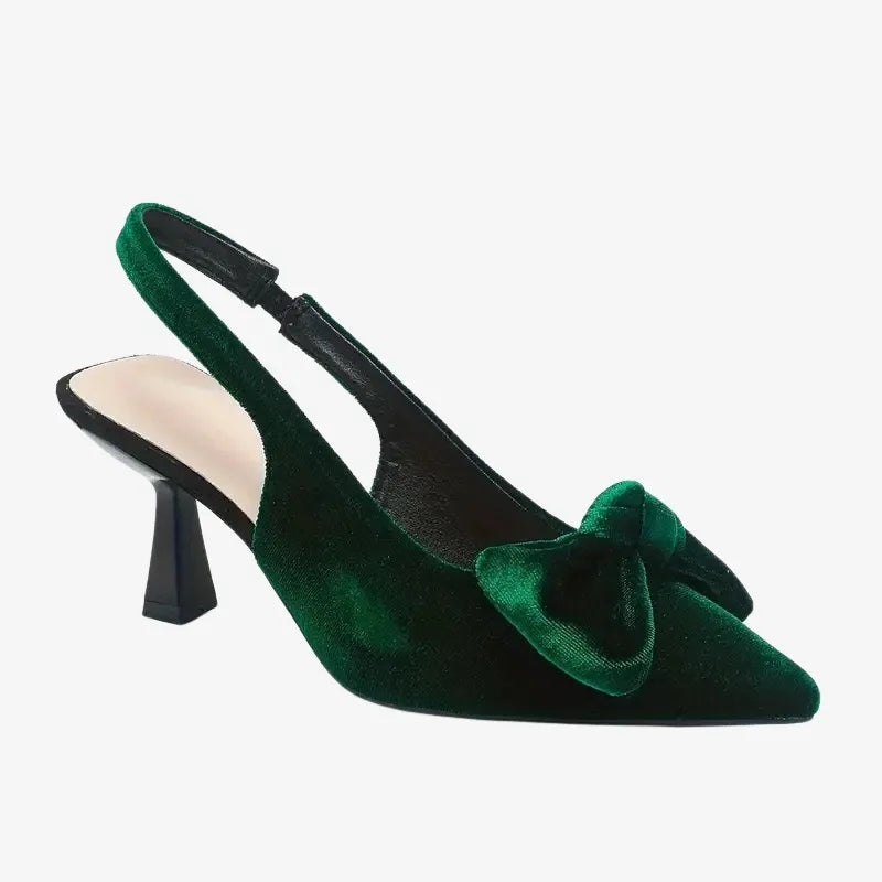 Escarpins Élégants en Velours avec Nœud
