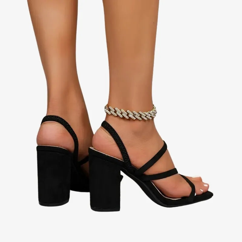 Sandales Élégantes à Talon Carré