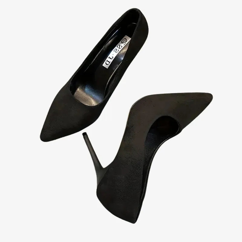 Escarpins Classiques en Suédine Noire