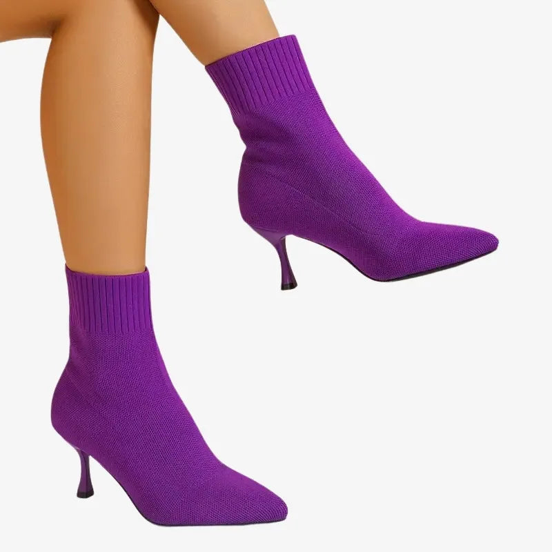 Bottines Chaussettes à Talon – Élégance et Confort