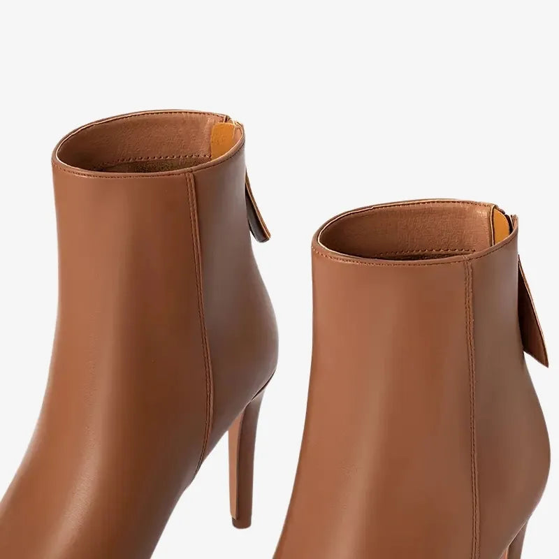 Bottines Élégantes en Similicuir Camel – Intemporelles et Raffinées
