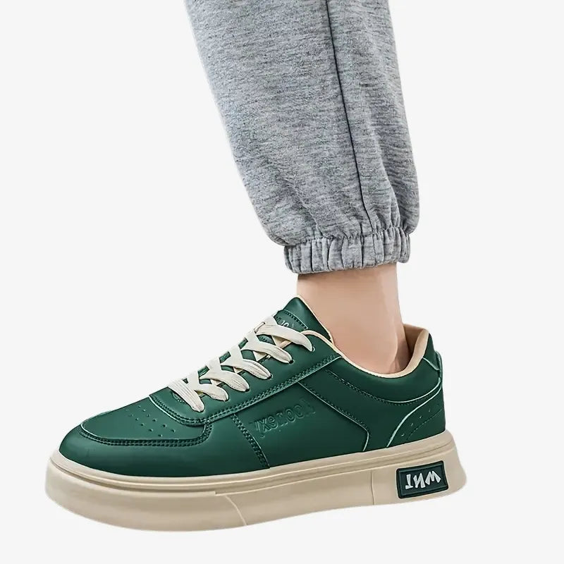 Baskets Urbaines en Similicuir Vert