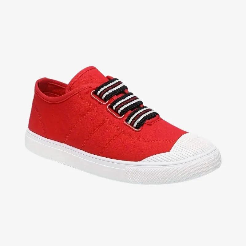 Baskets en Toile Rouge au Style Décontracté