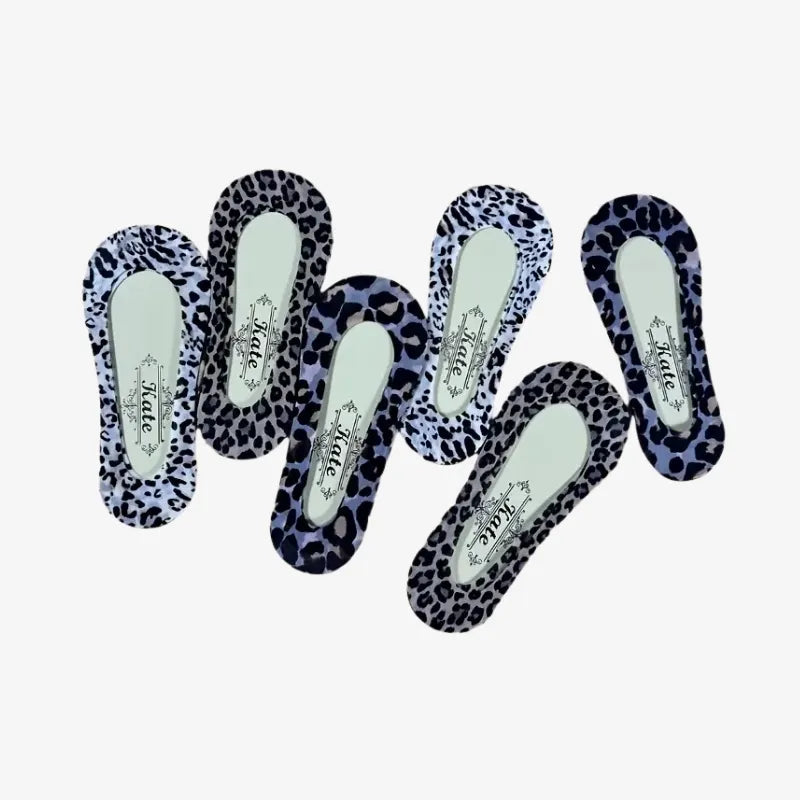 Lot de Socquettes Invisibles à Motif Léopard – Confort et Élégance