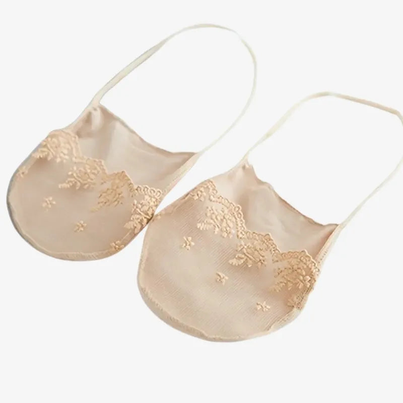 Chaussettes Invisibles en Dentelle avec Élastiques Croisés