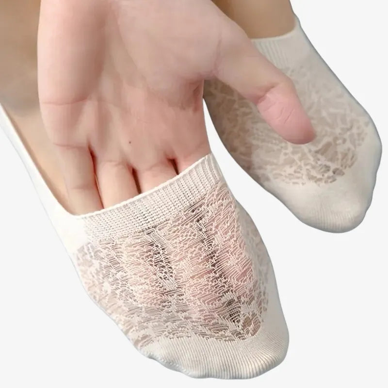 Chaussettes Invisibles en Dentelle et Coton