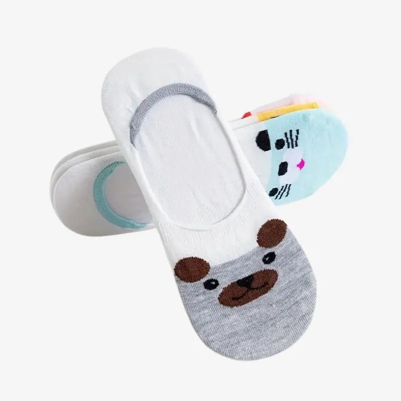 Chaussettes Invisibles avec Motifs Animaux