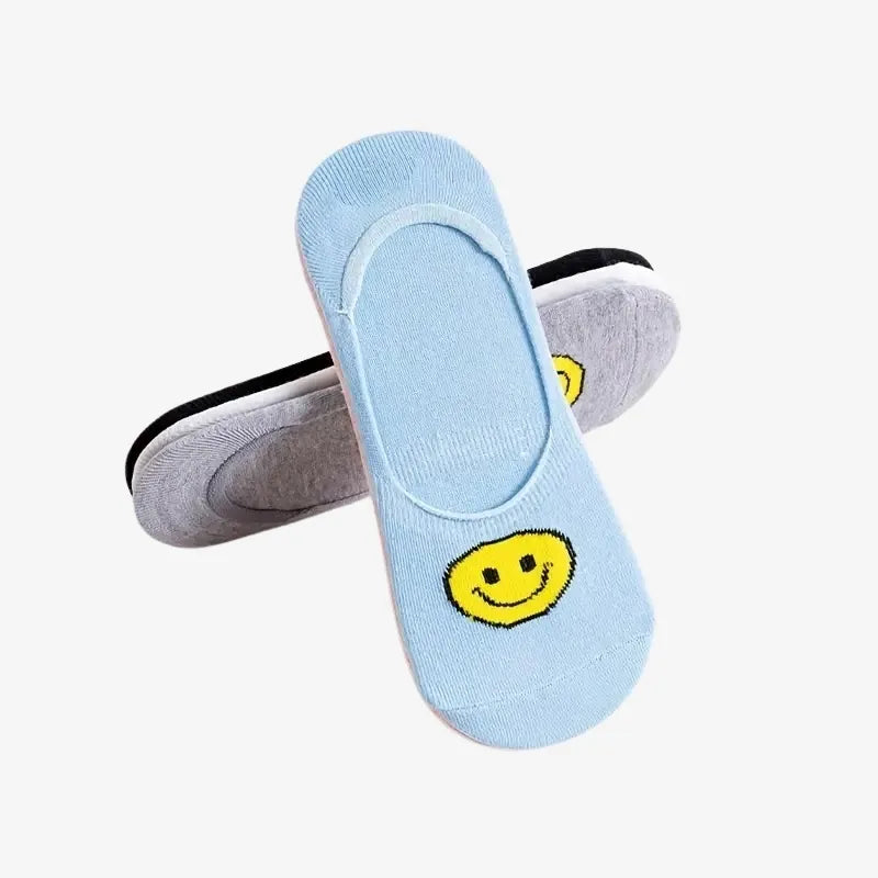 Chaussettes Invisibles avec Motif Smiley