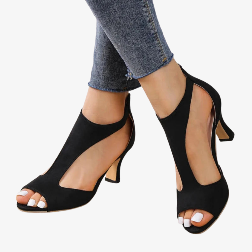 Chaussures Orthopédiques à Talon en Cuir - OrthoElegance™