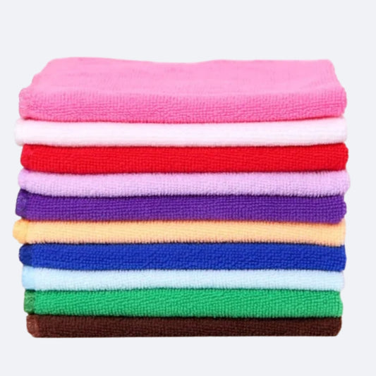 Lot de 10 Chiffons Microfibres Ultra Absorbants – Multi-Couleurs