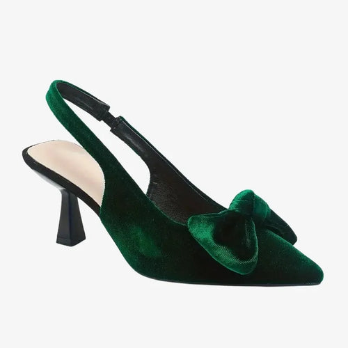 Escarpins Élégants en Velours avec Nœud