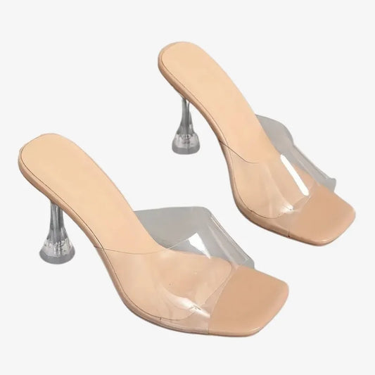 Mules Transparente à Talon Élégant