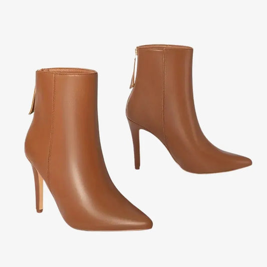 Bottines Élégantes en Similicuir Camel – Intemporelles et Raffinées