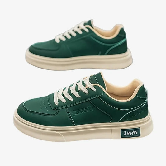Baskets Urbaines en Similicuir Vert