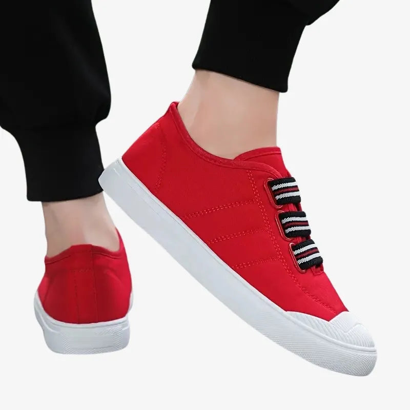 Baskets en Toile Rouge au Style Décontracté