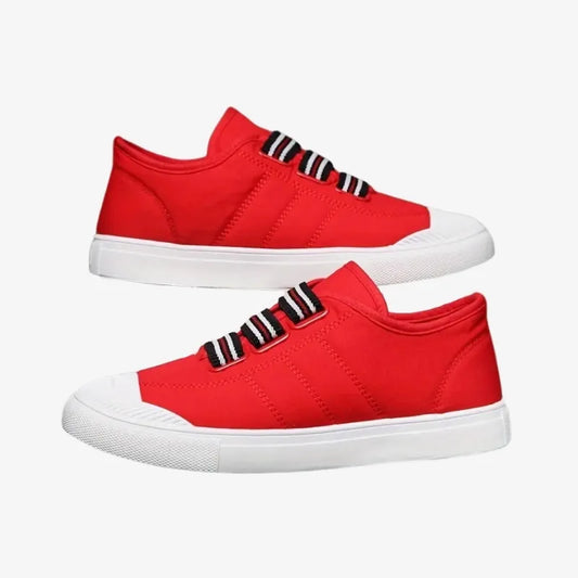 Baskets en Toile Rouge au Style Décontracté