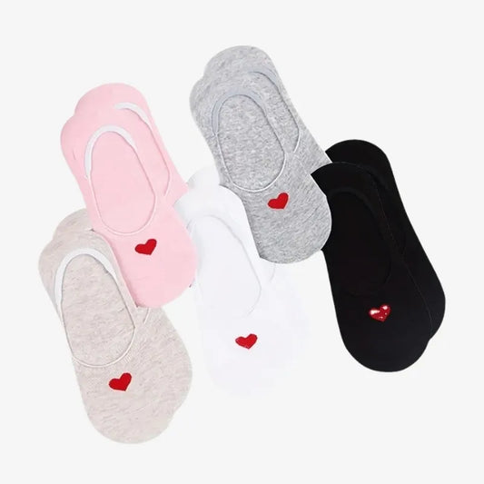 Chaussettes Invisibles avec Cœur Brodé (Title Duplicated)