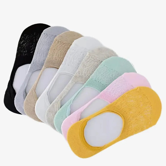 Chaussettes Invisibles en Dentelle et Coton