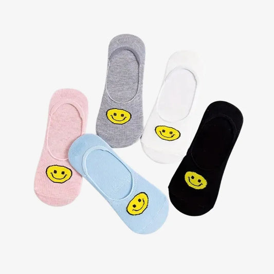 Chaussettes Invisibles avec Motif Smiley