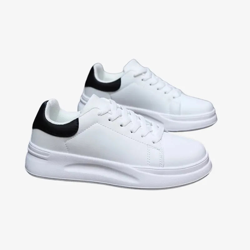 Sneakers Blanches à Semelle Épaisse