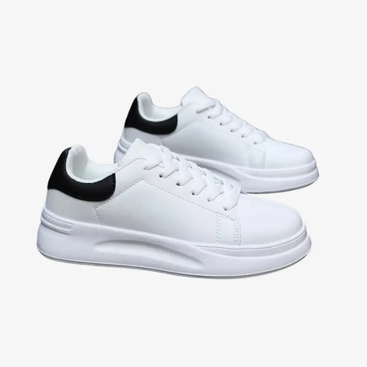 Sneakers Blanches à Semelle Épaisse