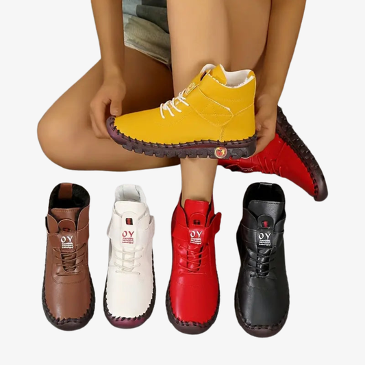 Maya - Chaussures Montantes en Cuir Antidérapante