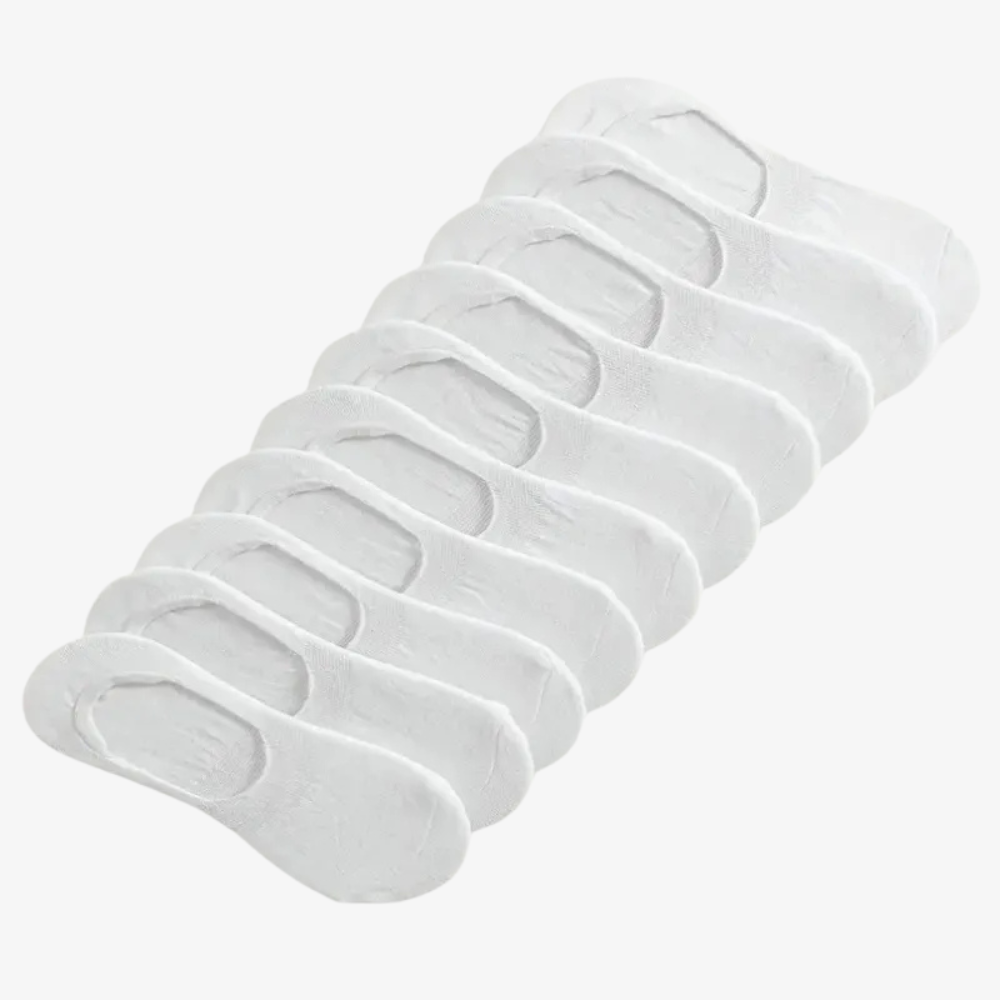Chaussettes Invisibles en Coton Blanc