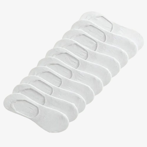Chaussettes Invisibles en Coton Blanc
