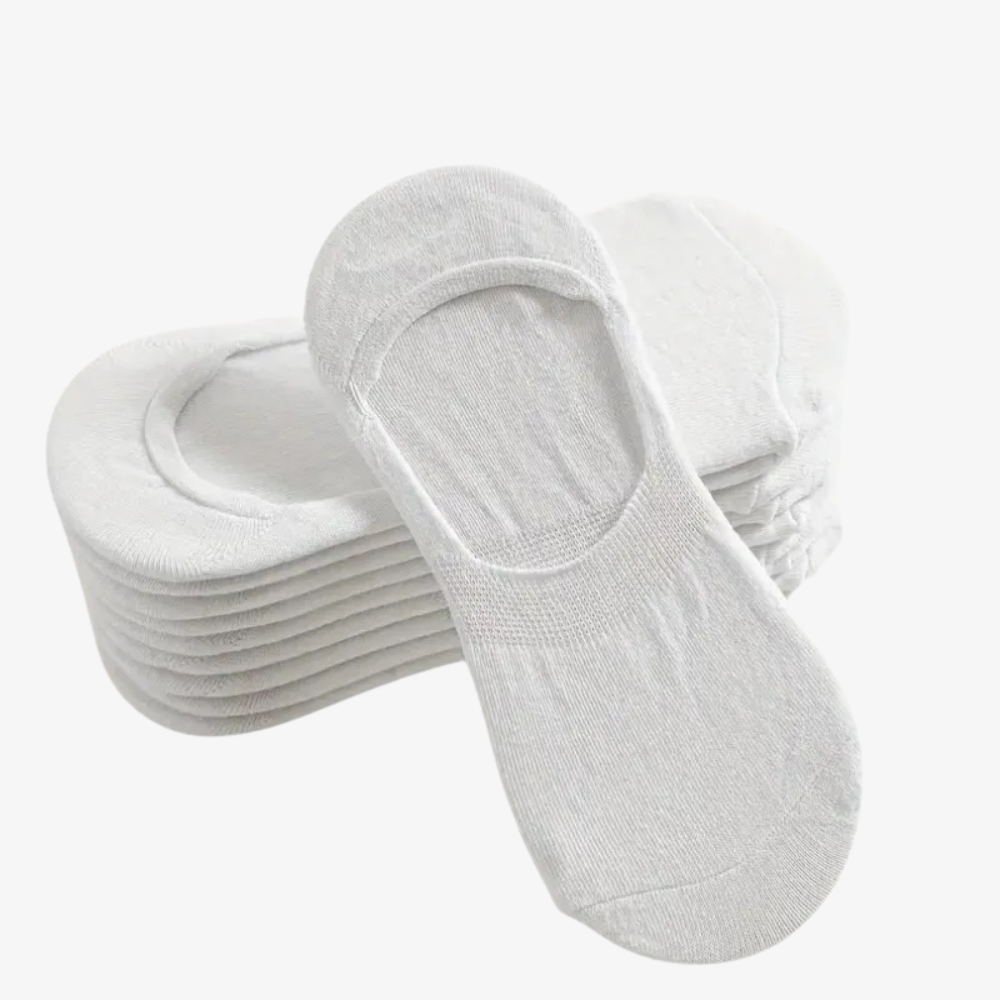 Chaussettes Invisibles en Coton Blanc