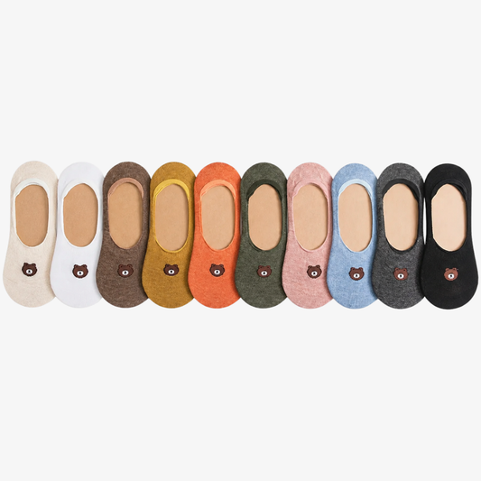 Chaussettes Invisibles avec Motif Ourson