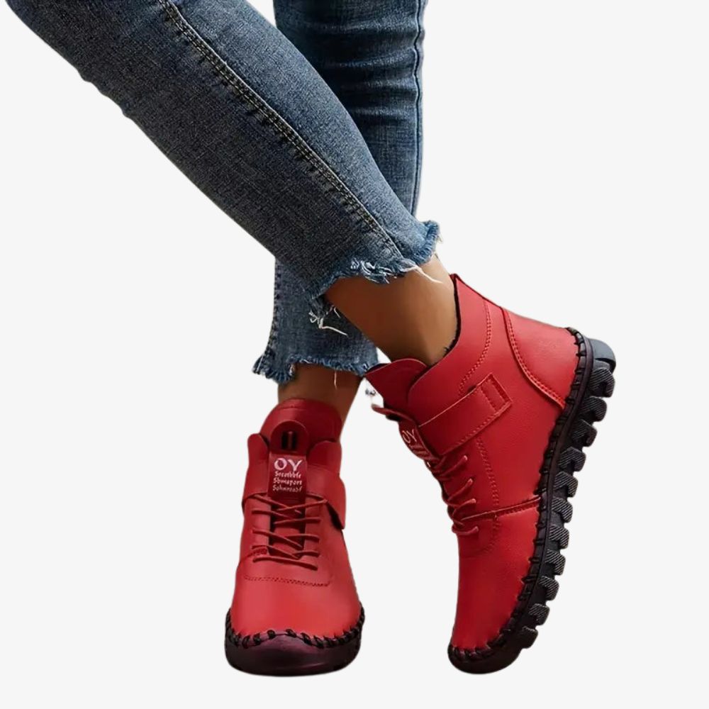 Maya - Chaussures Montantes en Cuir Antidérapante