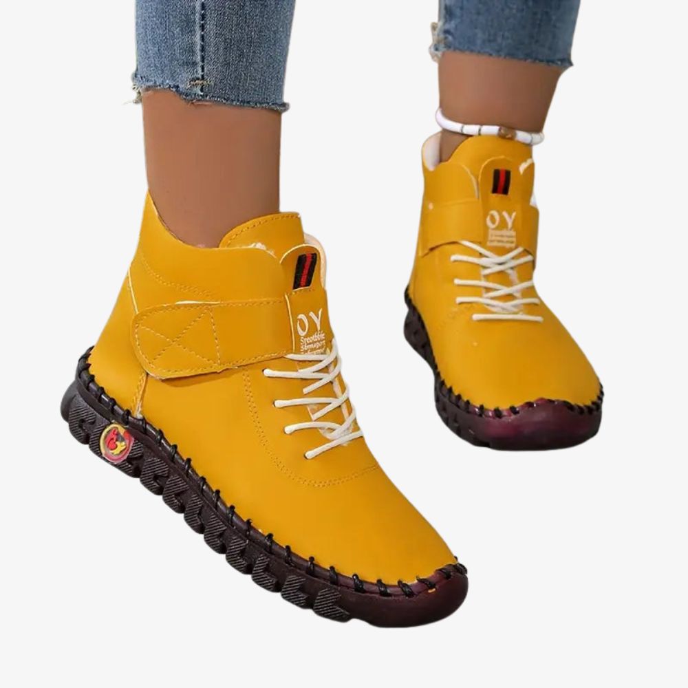 Maya - Chaussures Montantes en Cuir Antidérapante