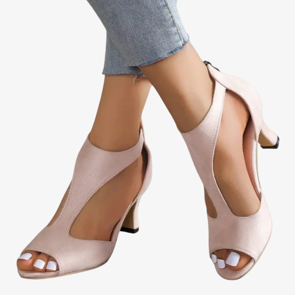 Chaussures Orthopédiques à Talon en Cuir - OrthoElegance™