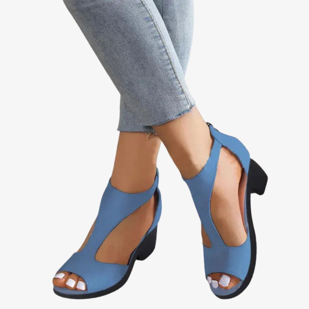 Chaussures Orthopédiques à Talon en Cuir - OrthoElegance™