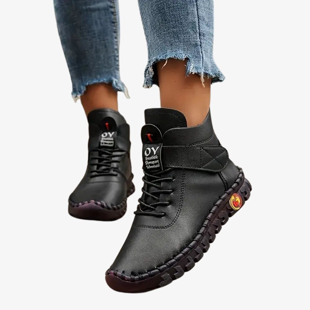 Maya - Chaussures Montantes en Cuir Antidérapante